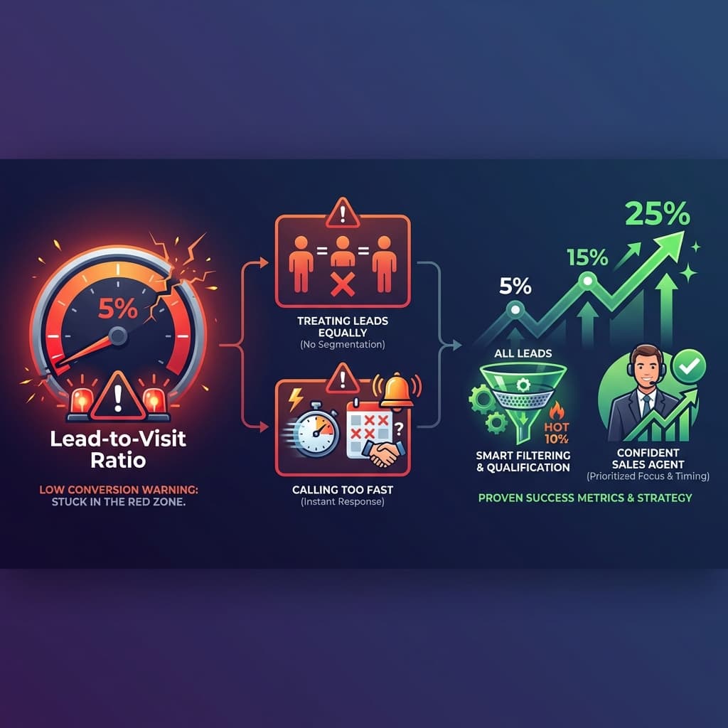 Why Your Lead-to-Visit Ratio Is Stuck Below 15% (And How to Fix It)