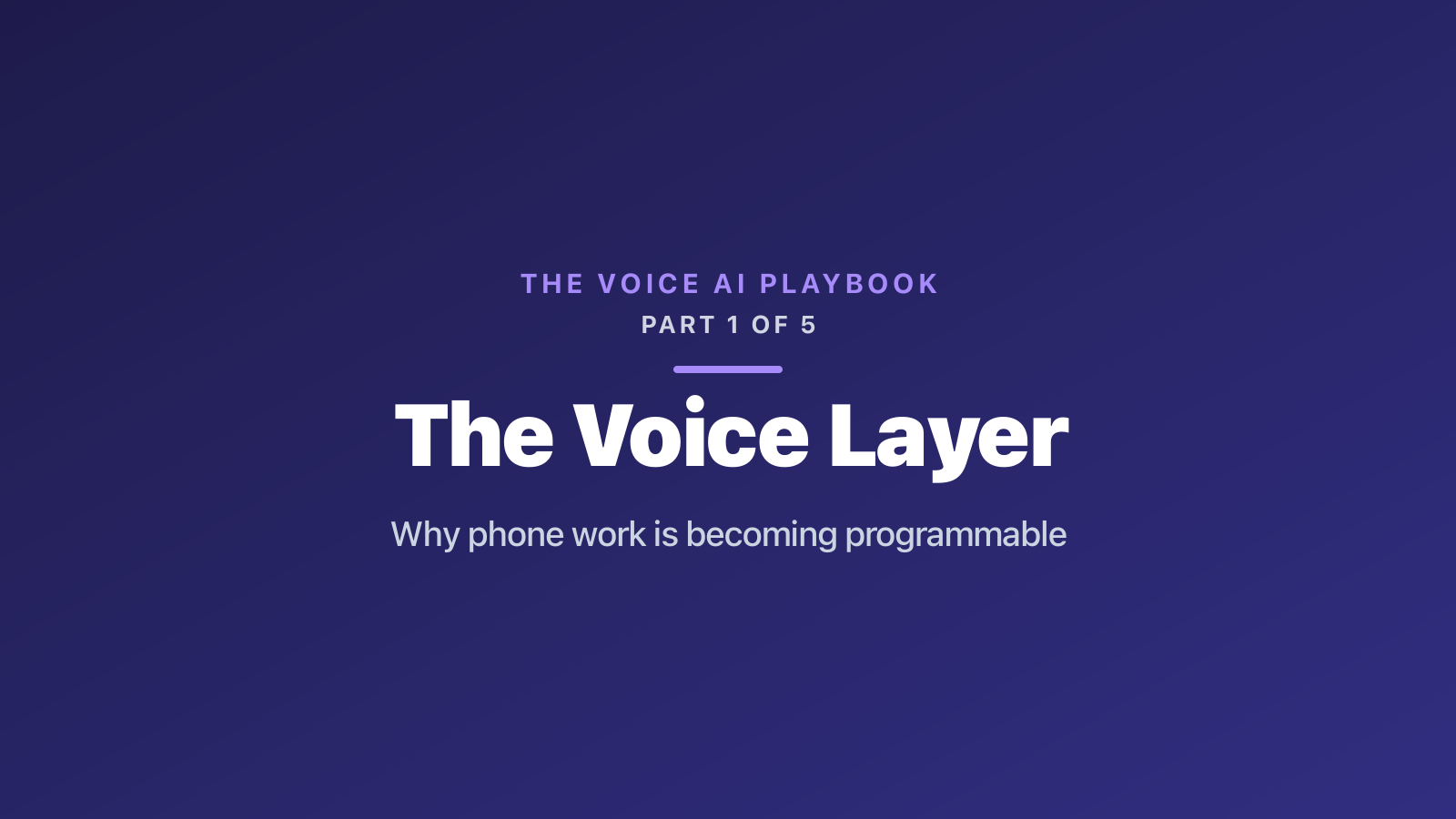 The Voice Layer: Why Phone Work Is Becoming Programmable